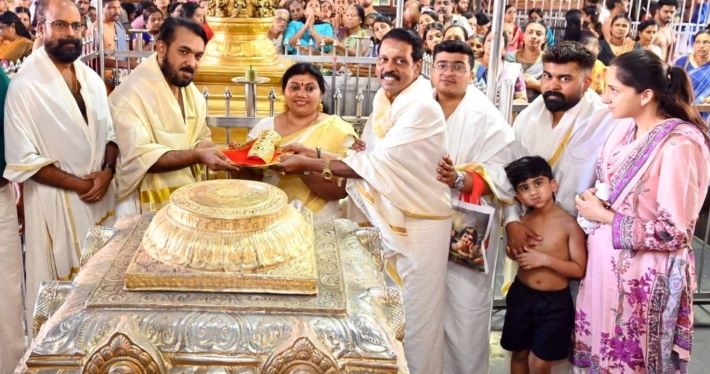 ഗുരുവായൂരിൽ വഴിപാടായി സ്വർണ്ണ കിരീടം